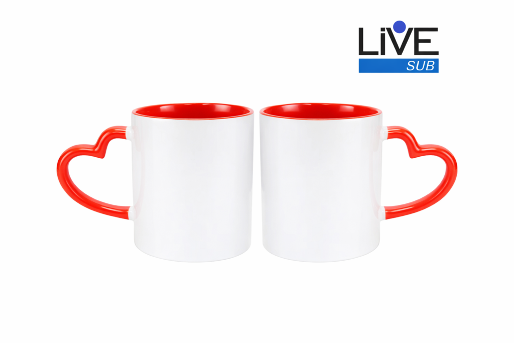 XICARA COM ALÇA DE CORAÇÃO VERMELHO