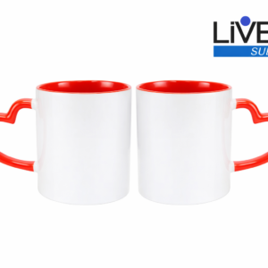 XICARA COM ALÇA DE CORAÇÃO VERMELHO