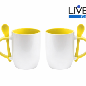 XICARA COM COLHER AMARELO