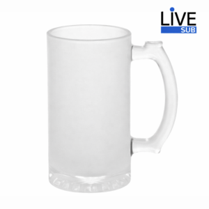 CANECA DE CHOPP 475ML VIDRO JATEADO