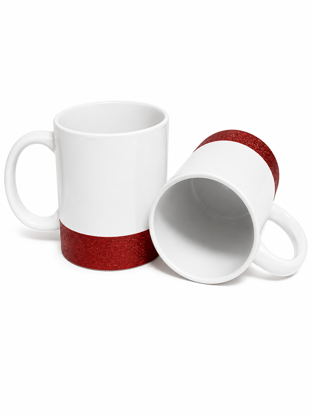 XICARA COM BASE DE GLITTER VERMELHO
