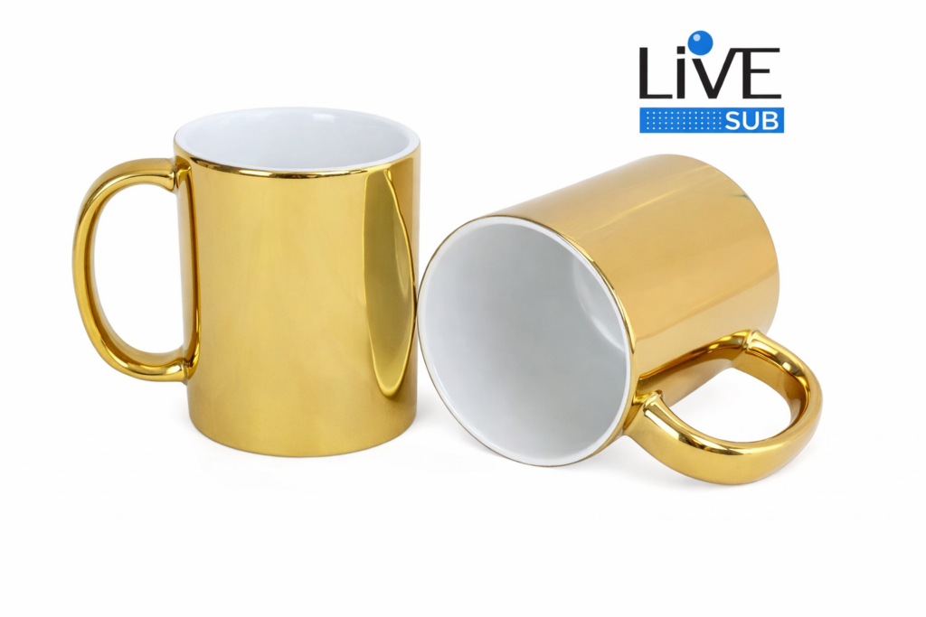 XÍCARA CROMO DOURADO PREMIUM LIVESUB