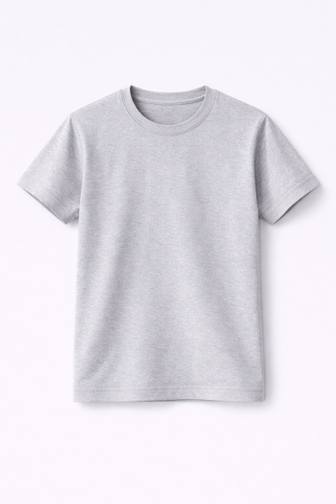 CAMISETA CINZA MESCLA INFANTIL