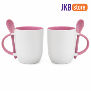 XICARA COM COLHER ROSA JKB